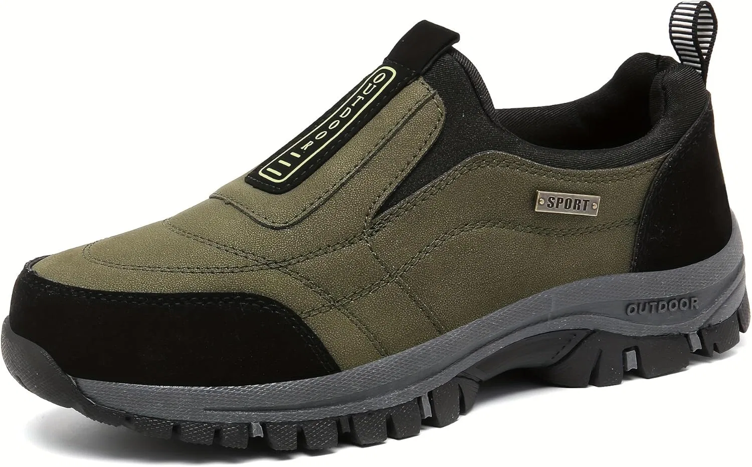Мужские лоферы, нескользящая подошва, Army Green Clolinde