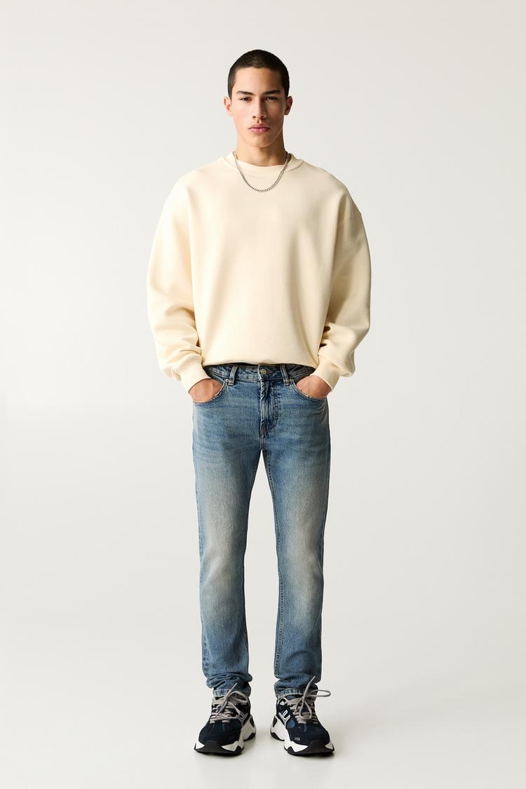 

Джинсы облегающего кроя Pull And Bear, синий