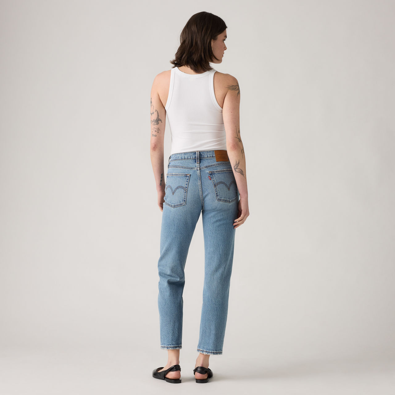Женские джинсы Wedgie Straight Ankle Levi's, Invest Access - Medium Wash — фото 3