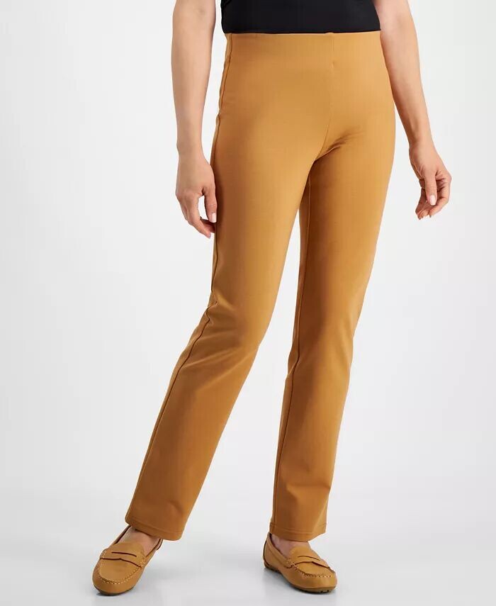 

Женские брюки вязки понте без застежки JM Collection, коричневый