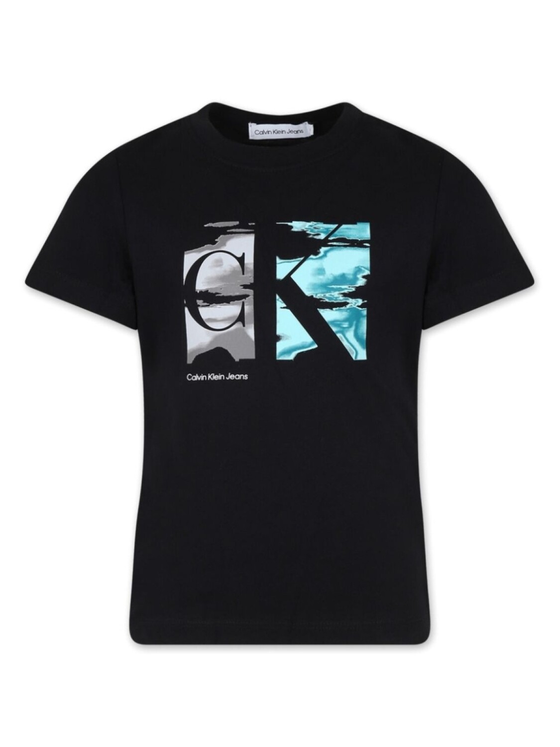 

Футболка с монограммой Calvin Klein Kids, черный