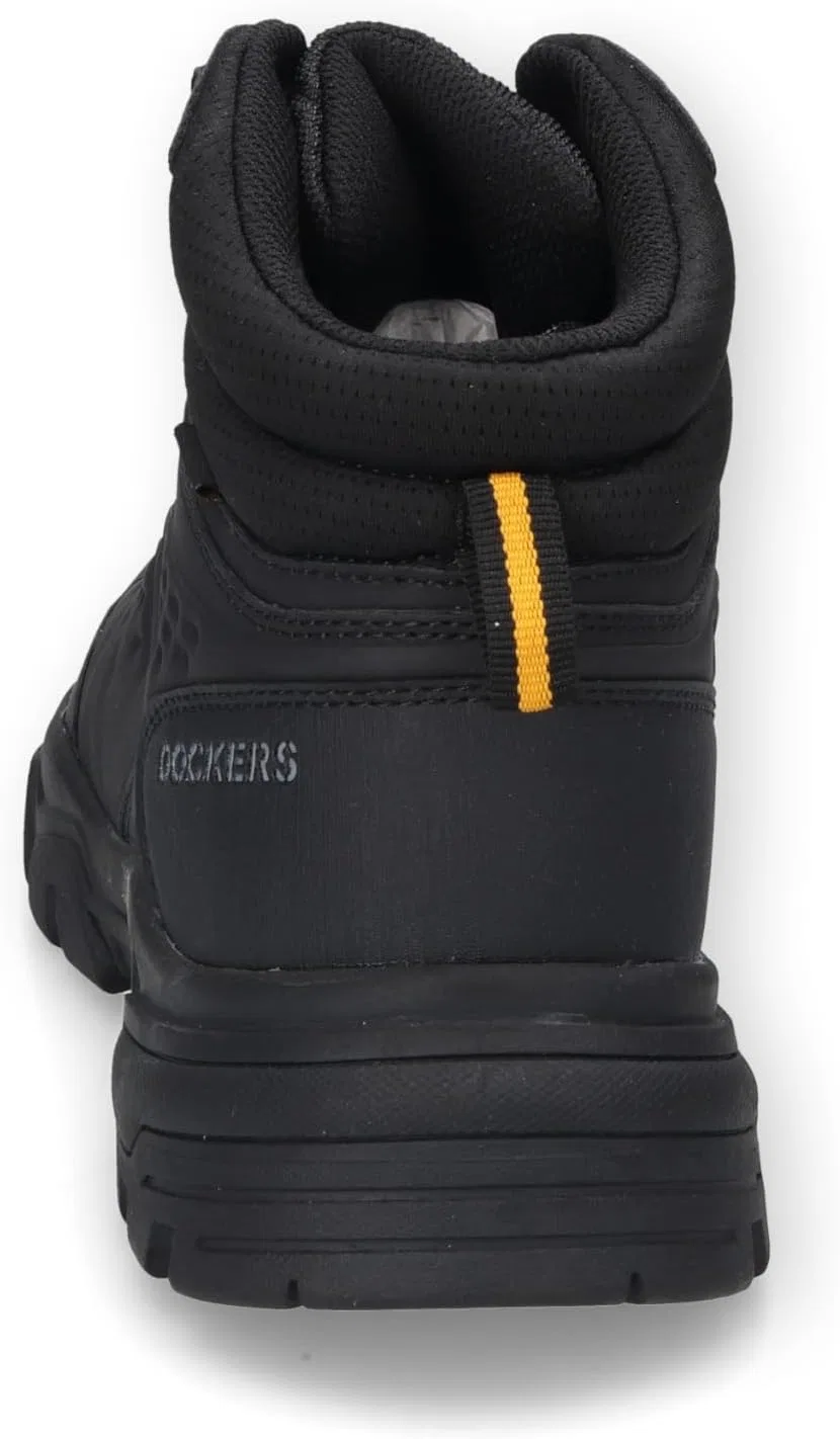 Мужские классические ботильоны Dockers by Gerli, сменная стелька, водоотталкивающие, Allblack 101 — фото 3