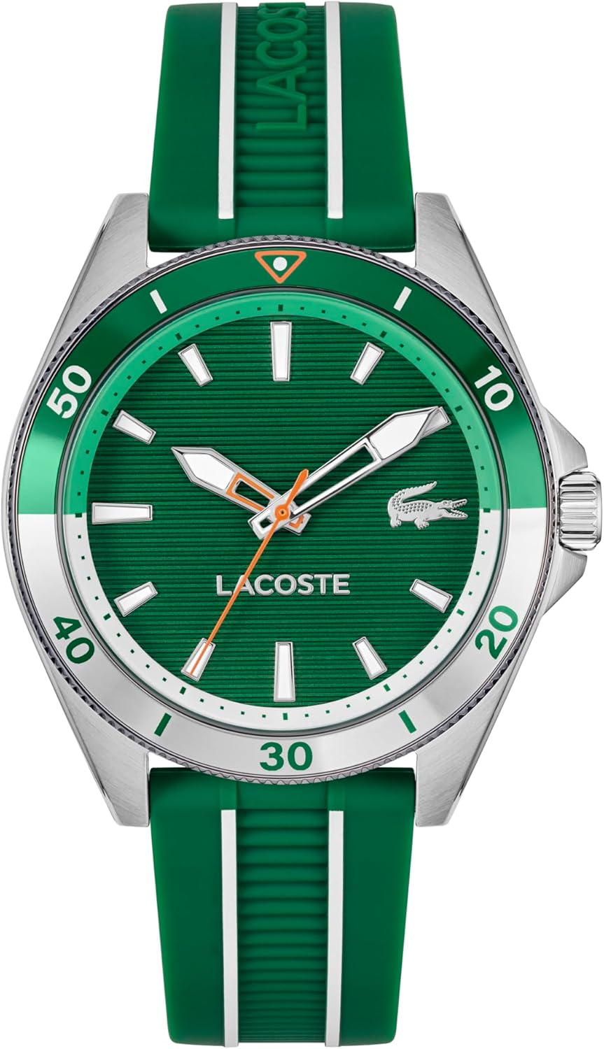 

Lacoste Mainsail мужские кварцевые часы - 3 стрелки - спортивный, универсальный дизайн - подарок для него - 42mm, Green