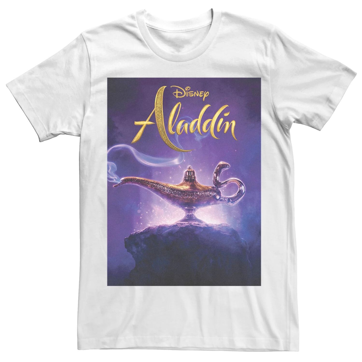 

Мужская футболка с изображением лампы и плаката Aladdin Disney, белый