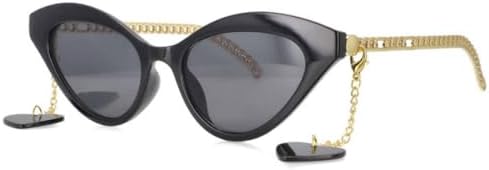 

Солнцезащитные очки 2027 года с подвеской в ​​виде сердца, металлической цепочкой и дужками, модные женские очки с защитой от УФ-излучения UV400, винтажные очки MTZJH, Black