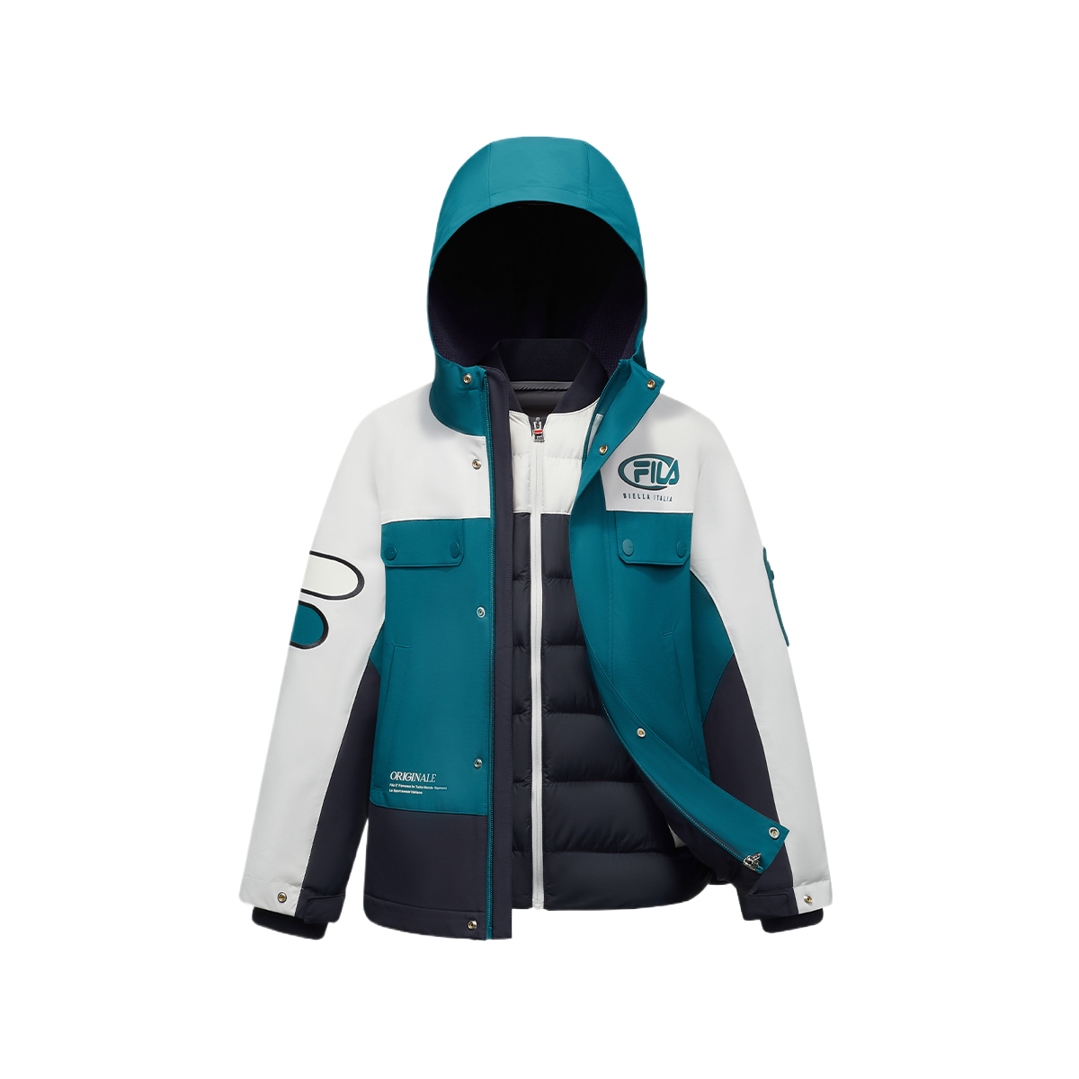 

Пуховик классический повседневный комплект из 2 предметов kids' FILA KIDS, синий