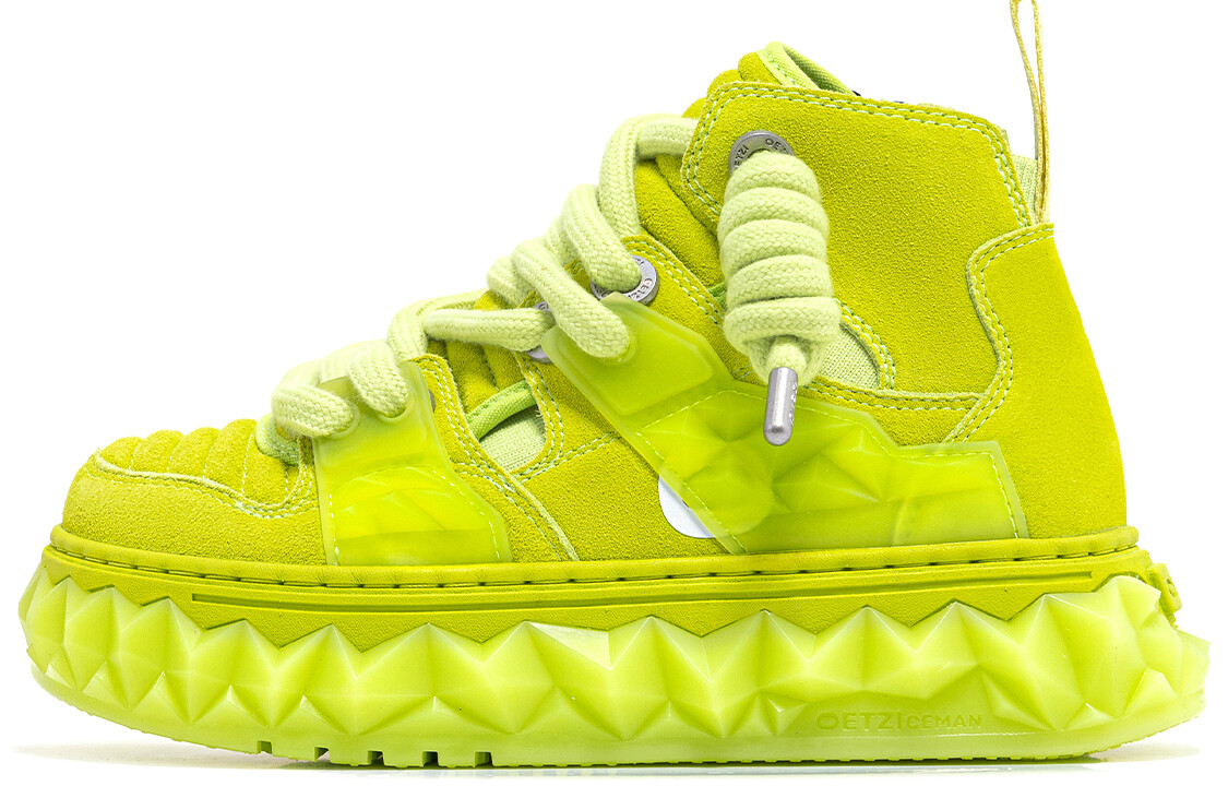 

Кроссовки OETZI Skateboarding Shoes Unisex High-top Neon Green, зеленый