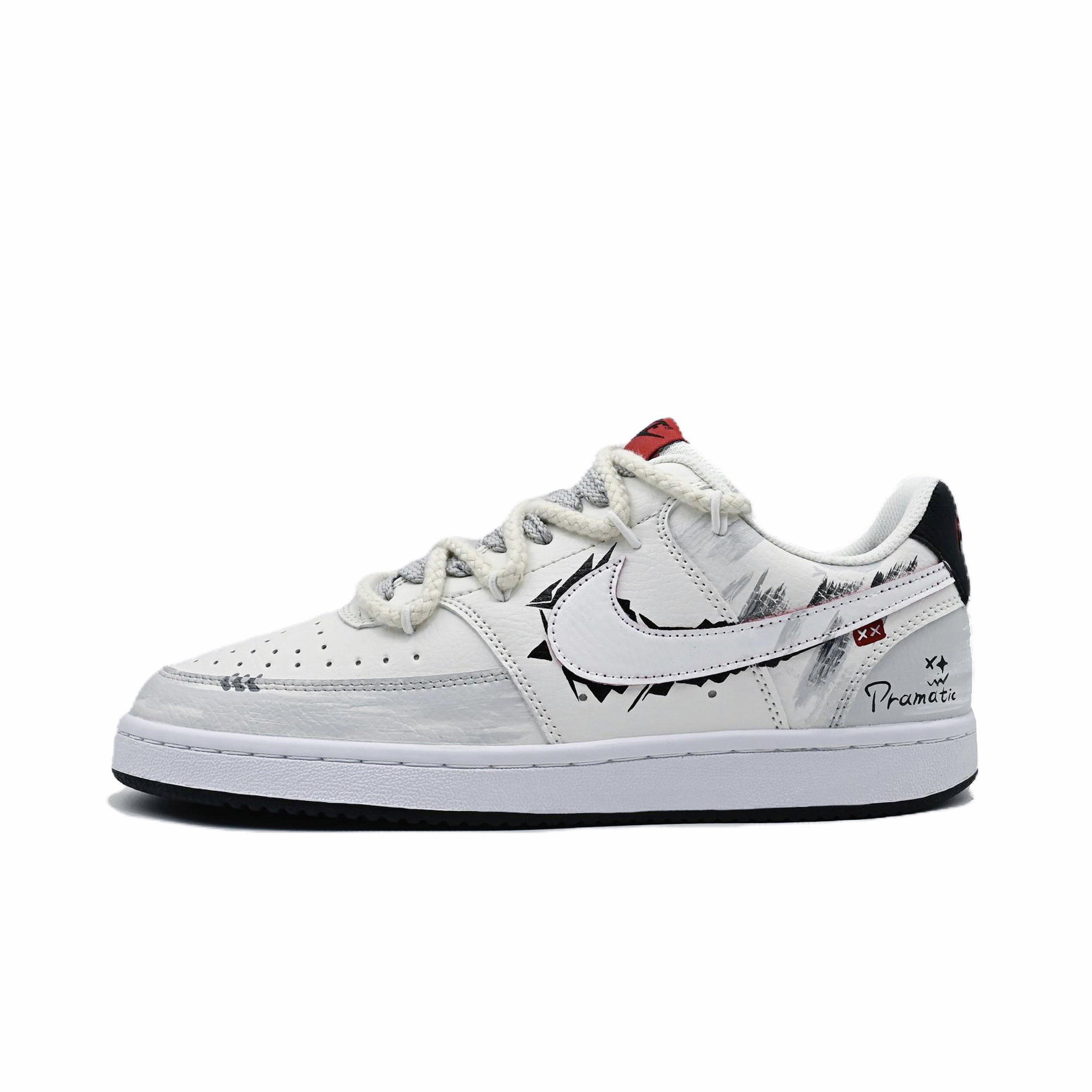 

Nike Кроссовки для скейтбординга Court Victory Silver Cloud, износостойкие, нескользящие, низкие, мужские, белые, серые