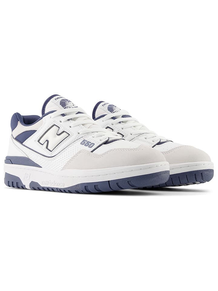 

Кроссовки на шнуровке 550 New Balance, белый/темно-синий