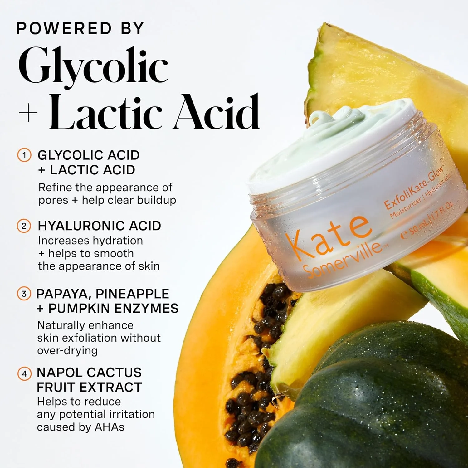 Увлажняющий крем для лица Kate Somerville ExfoliKate Glow - клинически разработанный крем для ежедневного применения, мягко отшелушивает и увлажняет, 50 мл (упаковка из 2 шт.) — фото 2