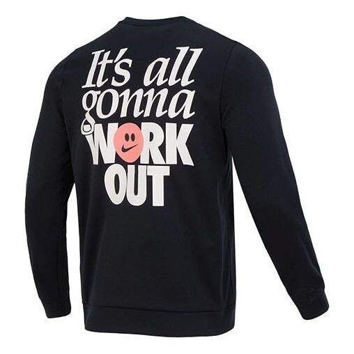 

Футболка Nike Training Work Out Graphic Backprint T-shirt 'Black', черный