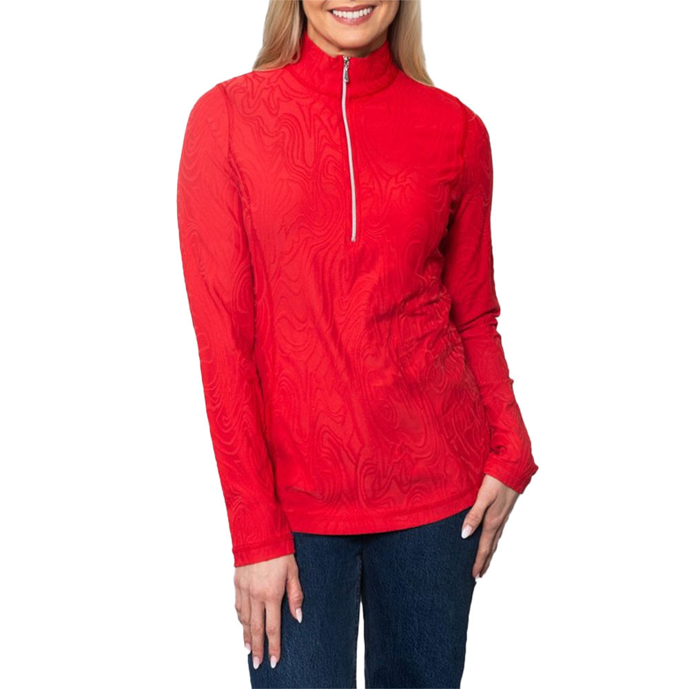 

Куртка-поло Sno Skins Swirl Sport Jacquard с молнией на четверть длины (женская), Flame