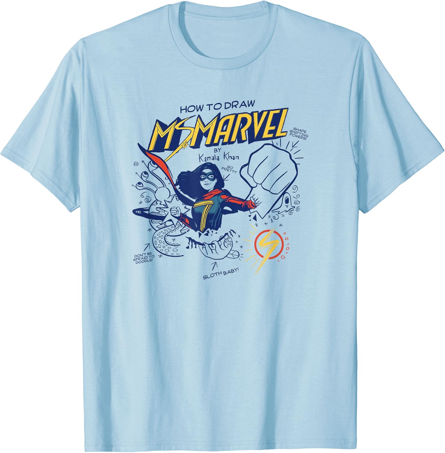 

Футболка с рисунком Мисс Марвел от Камалы Хан, серая Marvel