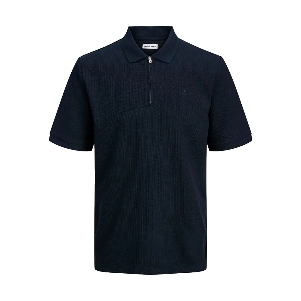 

Поло с коротким рукавом Jack & Jones Austin Zip Plus Size, синий