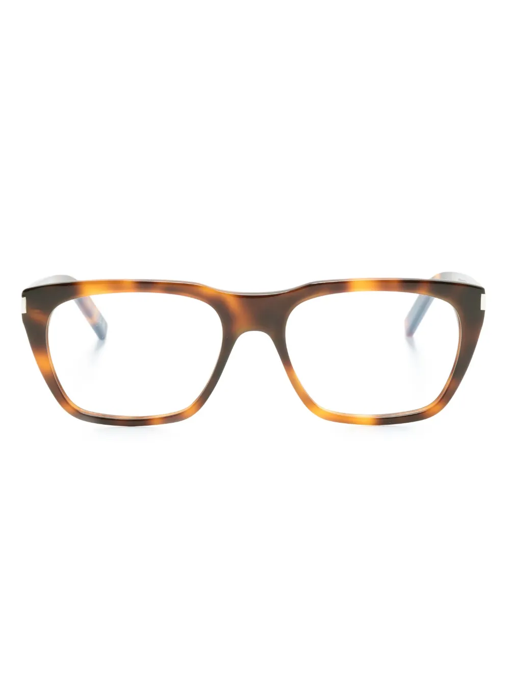 

Очки в квадратной оправе черепаховой расцветки Saint Laurent Eyewear, коричневый