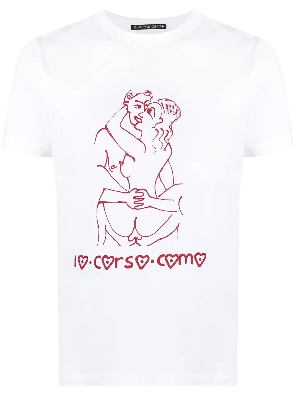 

Футболка с короткими рукавами и графичным принтом 10 CORSO COMO, белый