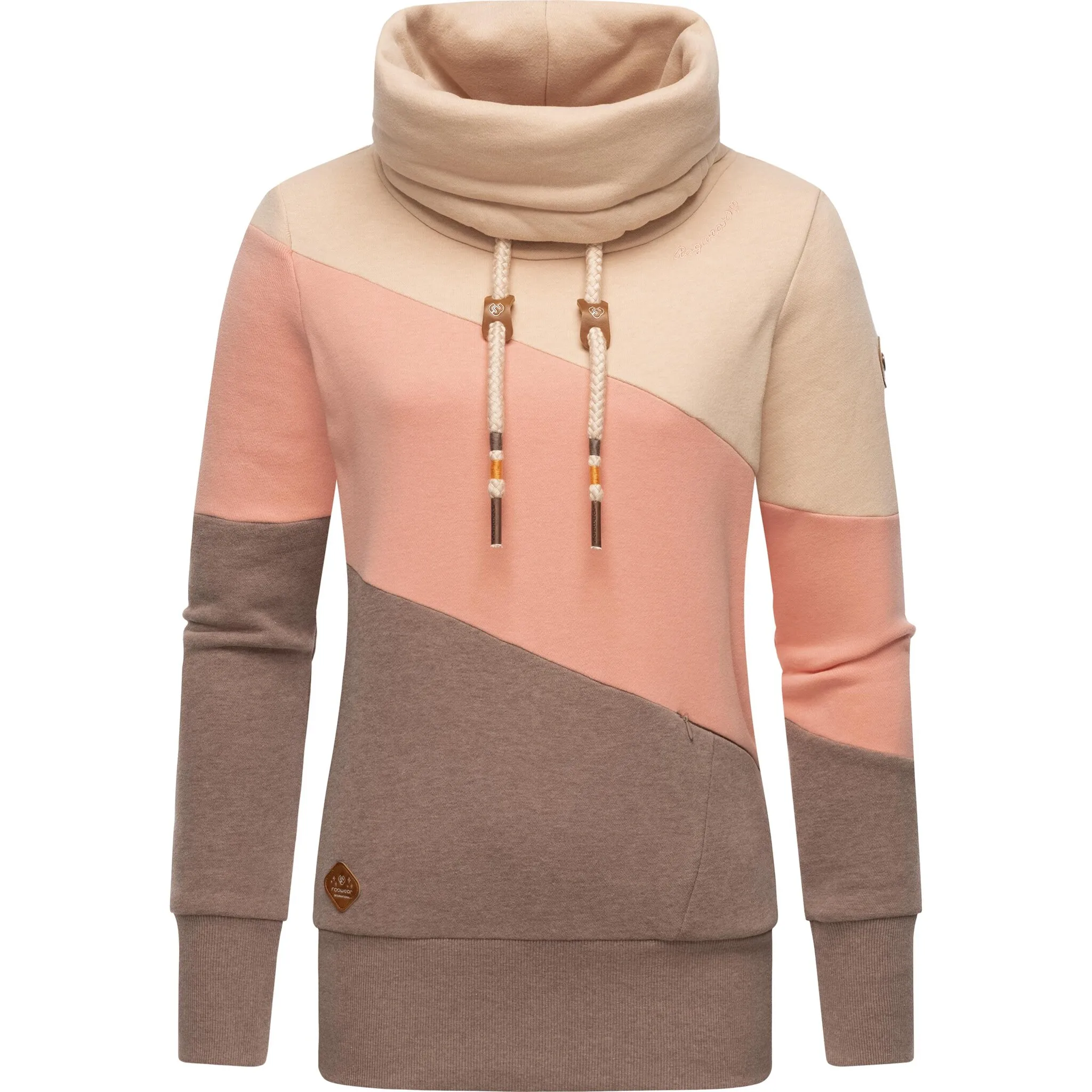 

Толстовка Ragwear "Румика", модный свитер с длинными рукавами и воротником-трубой, цвет Sand