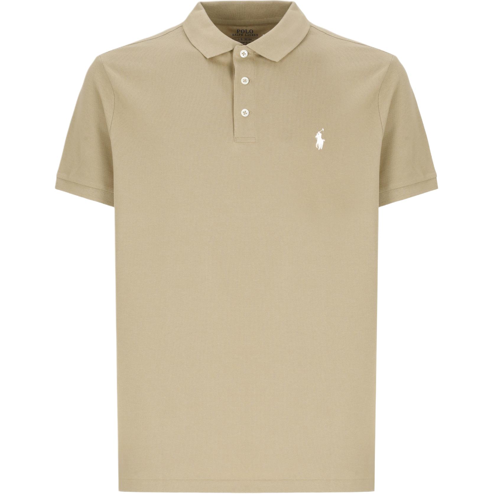 

Свободная поло Slim Fit Polo Ralph Lauren, темно-бежевый