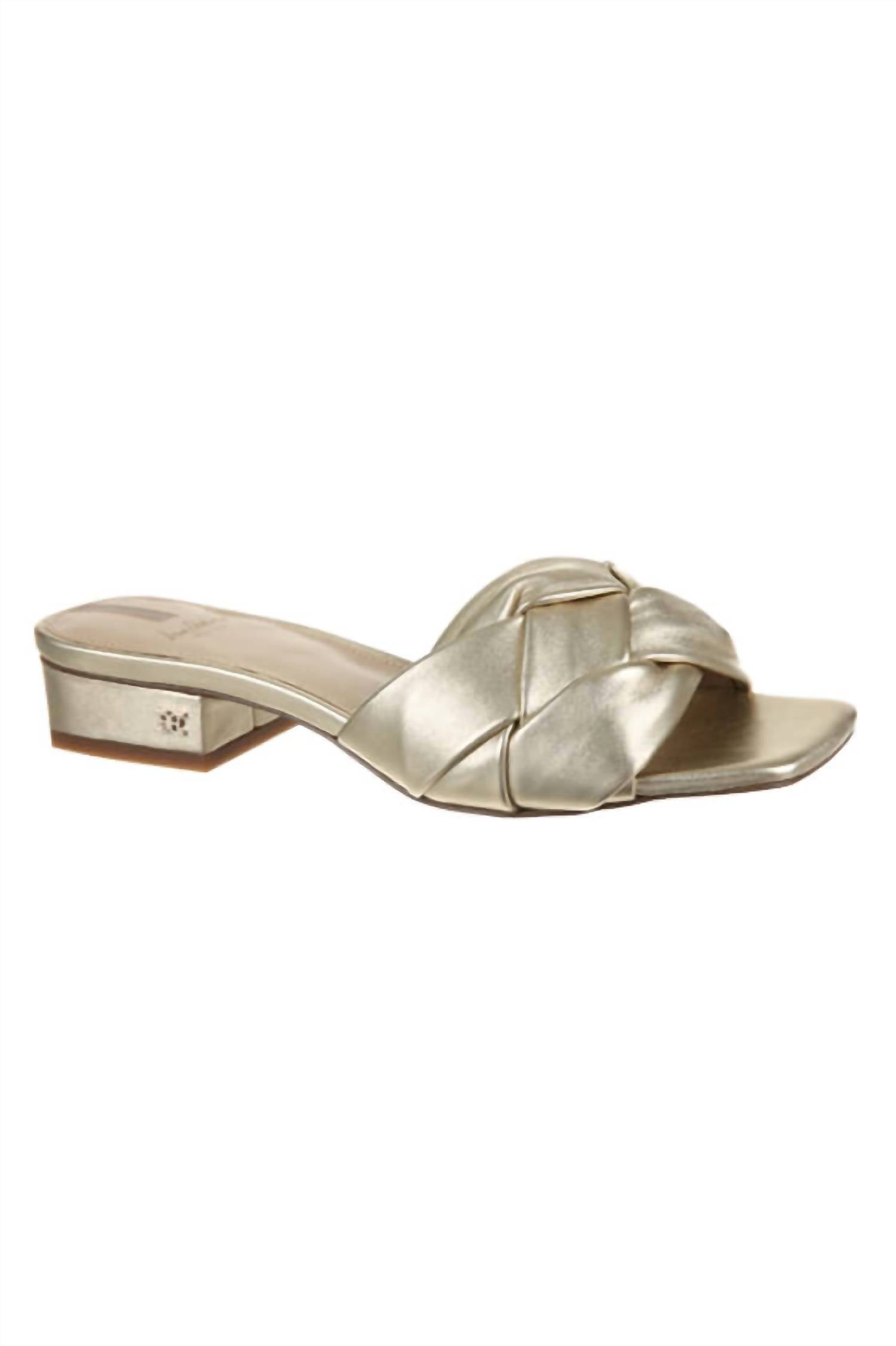 Женские сандалии Dawson Slide из золотой кожи Sam Edelman