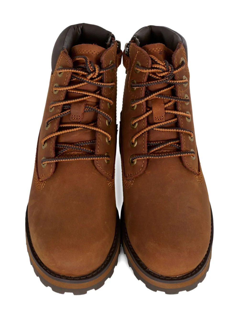 Кожаные ботинки на шнуровке Timberland Kids, коричневый — фото 3