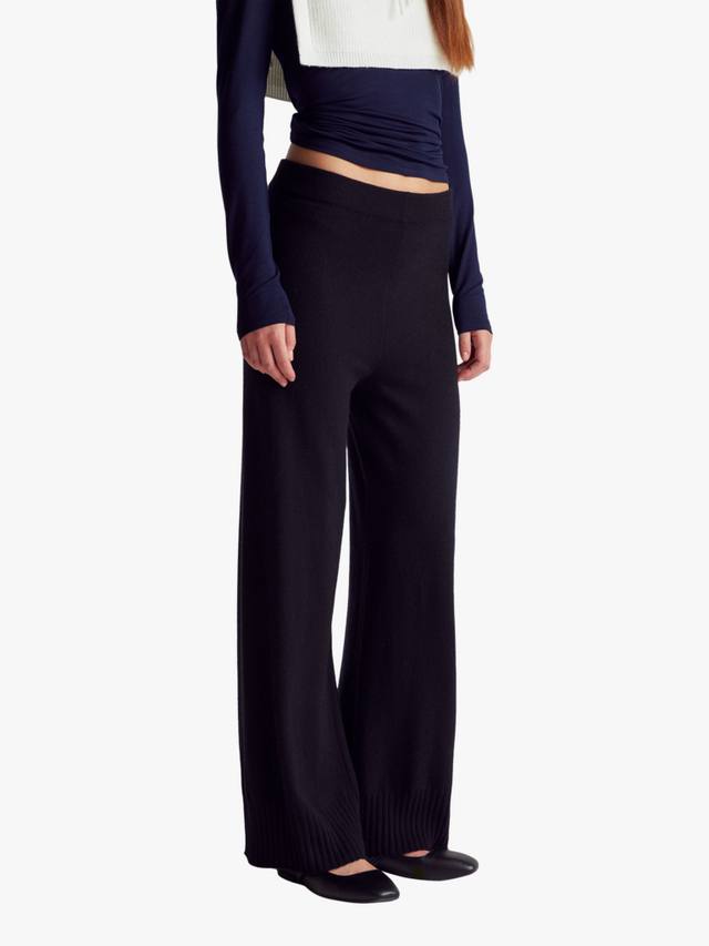 

Широкие вязаные брюки Benetton, Black