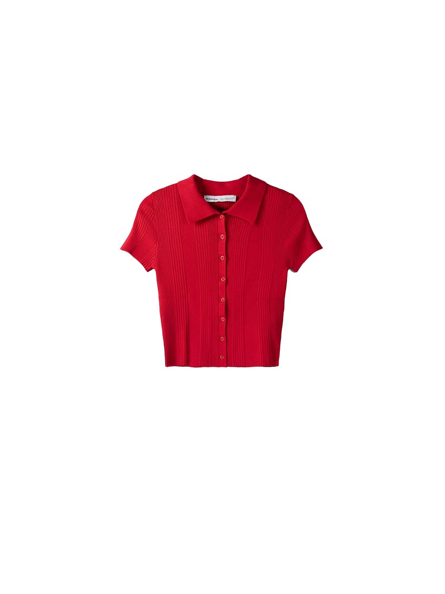 

Вязаный кардиган Bershka, цвет Carmine red