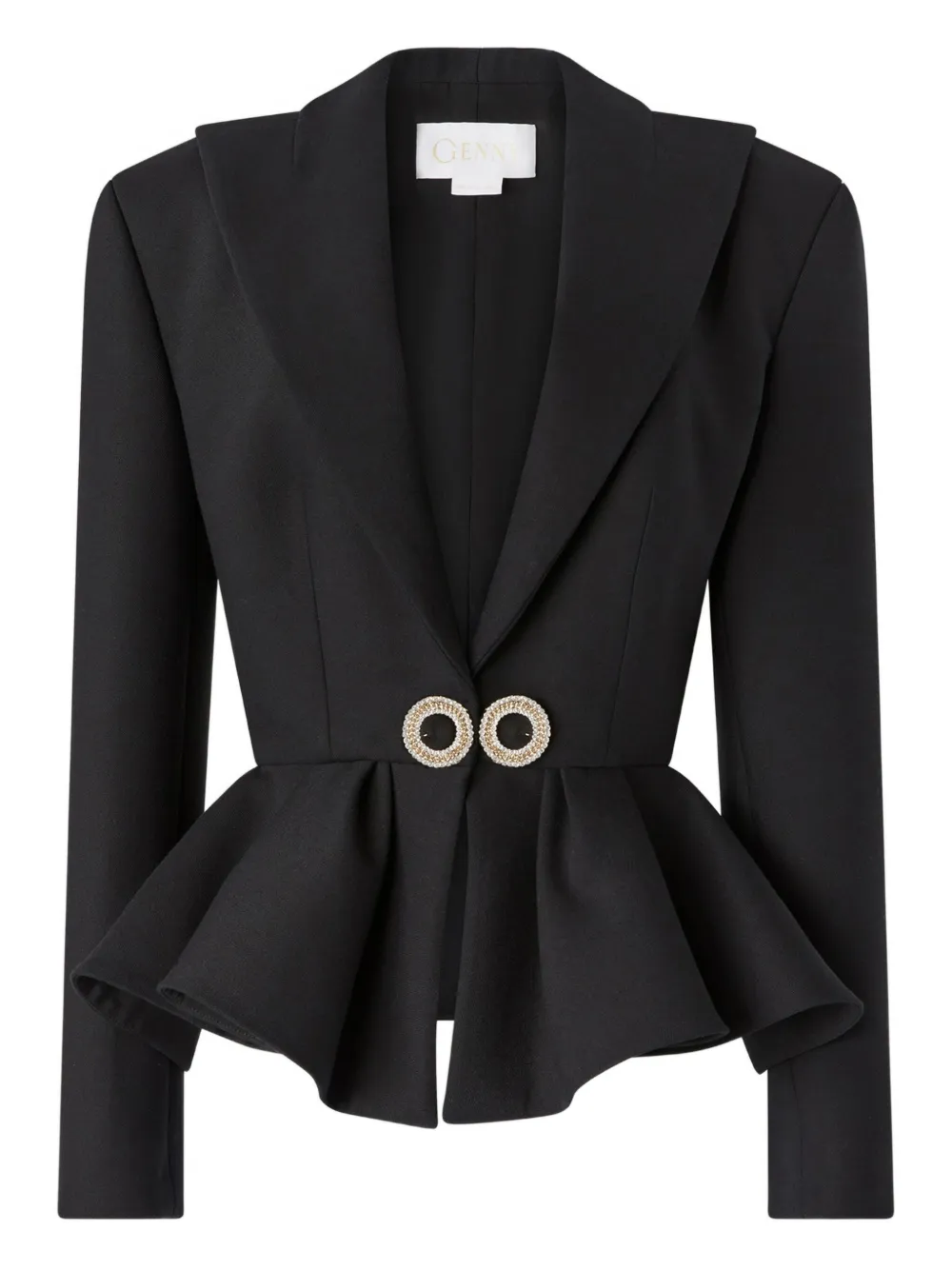 

Куртка с баской и кристаллами Genny, черный