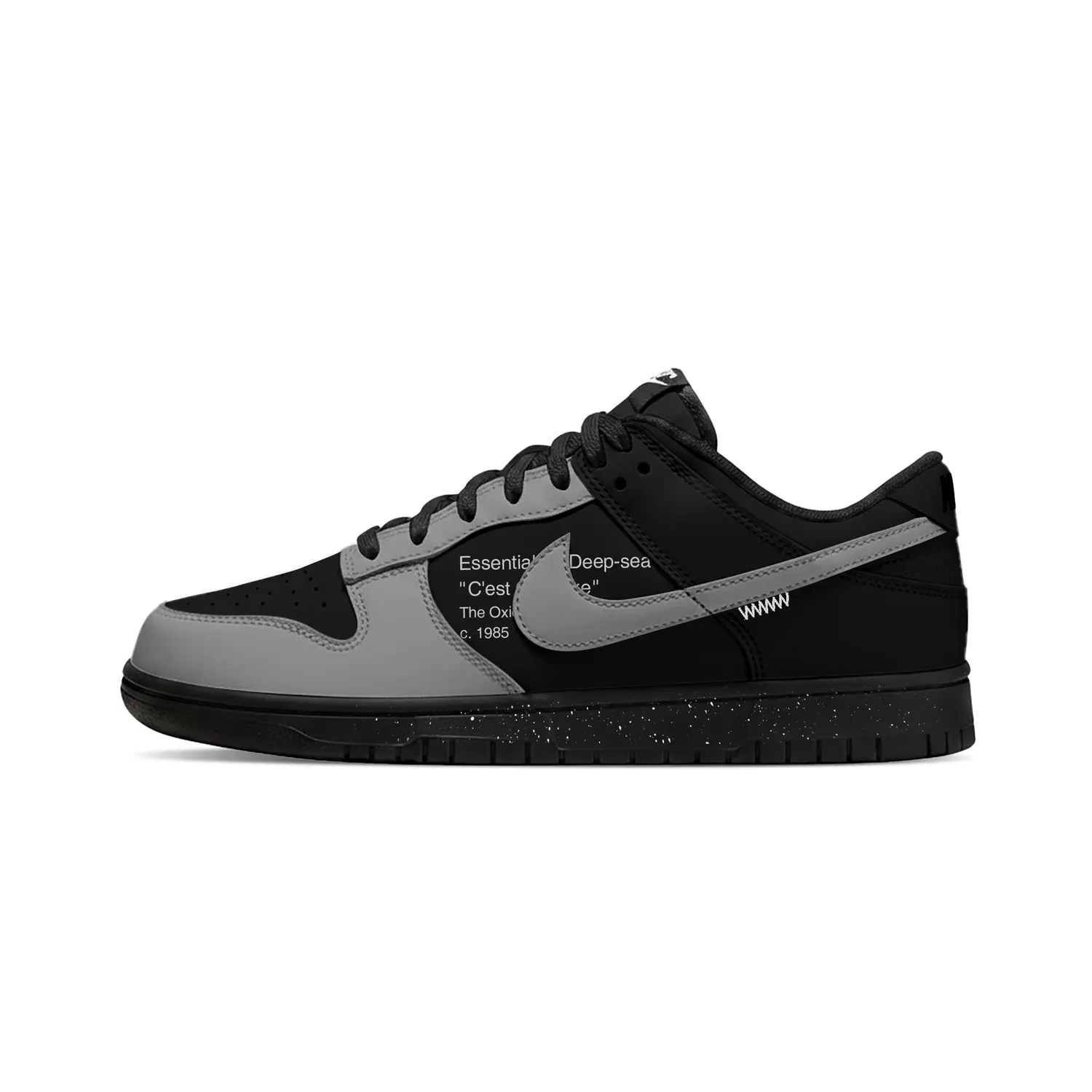 

Дышащие устойчивые к истиранию кроссовки Dunk low top unisex черный белый серый Nike, черный серыйShadow