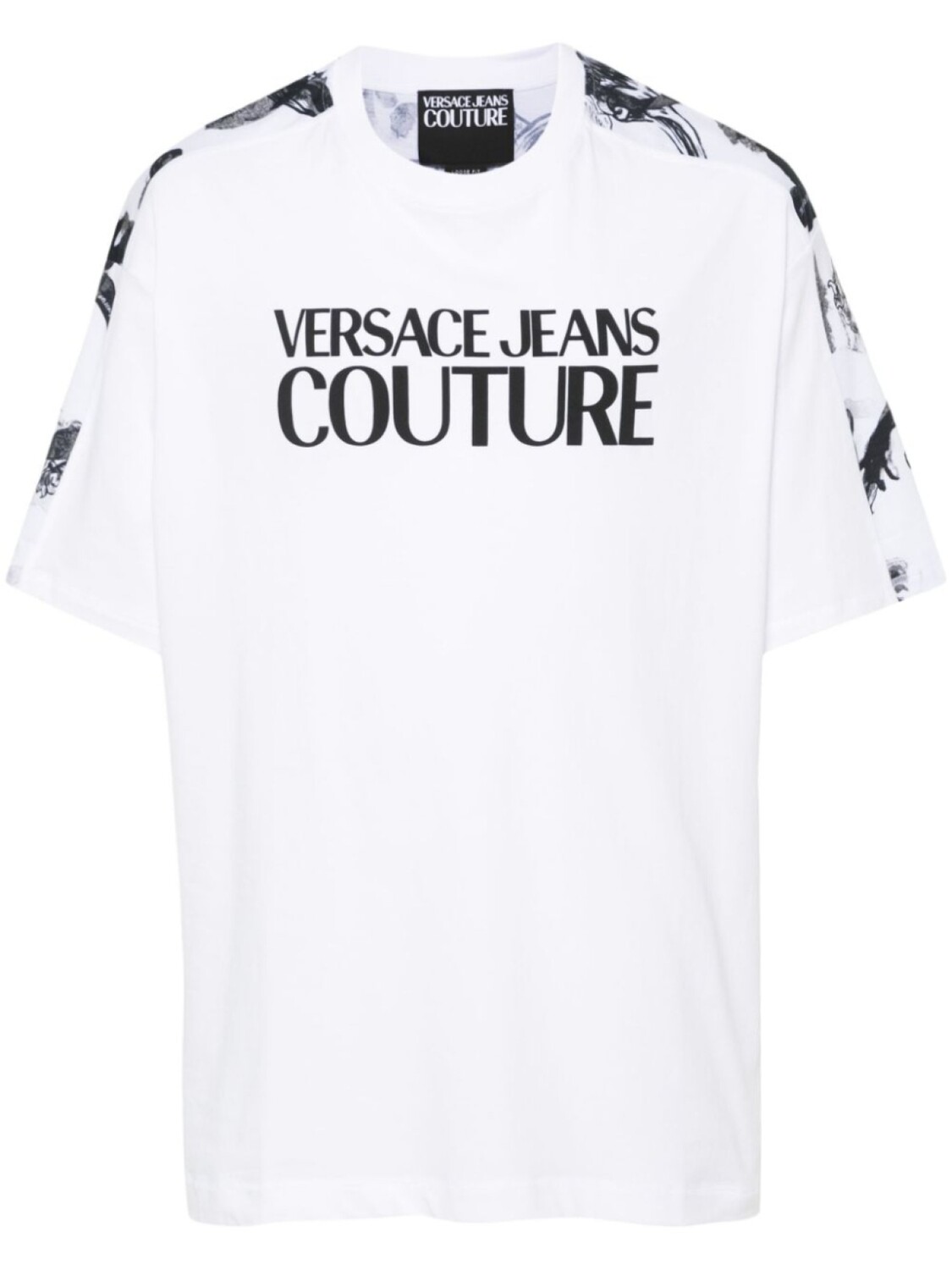 

Хлопковая футболка с логотипом Versace Jeans Couture, белый