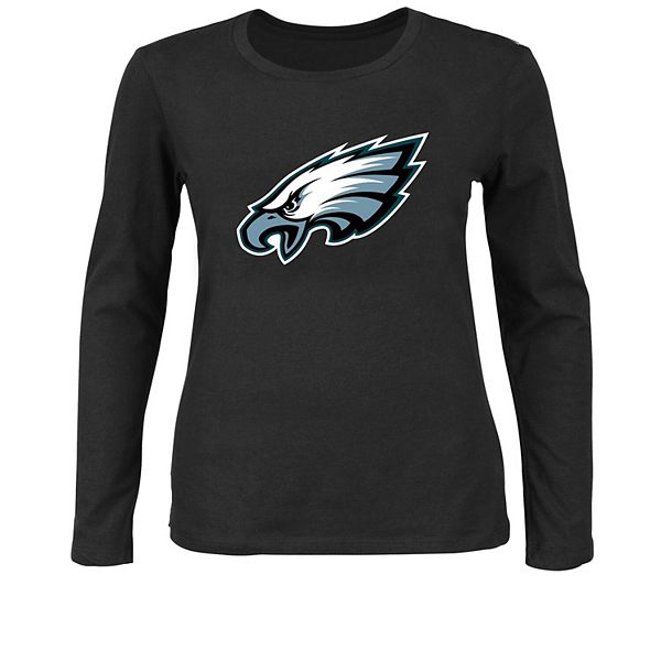 

Женская черная футболка с длинным рукавом Philadelphia Eagles plus size Fanatics, Черный, Женская черная футболка с длинным рукавом Philadelphia Eagles plus size Fanatics