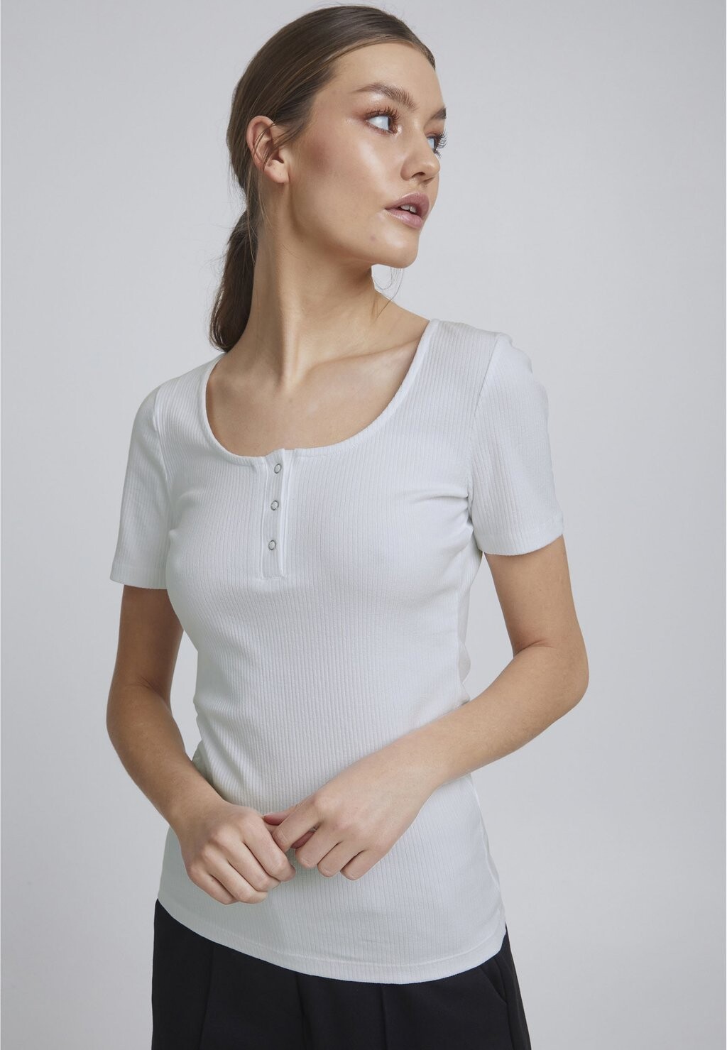 

Футболка базовая IHSUPER SS2 ICHI, цвет bright white
