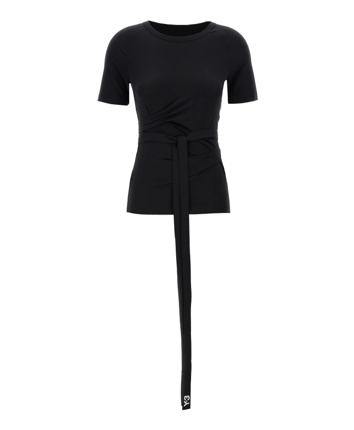 

Футболка с коротким рукавом из тенселя Y-3, черный