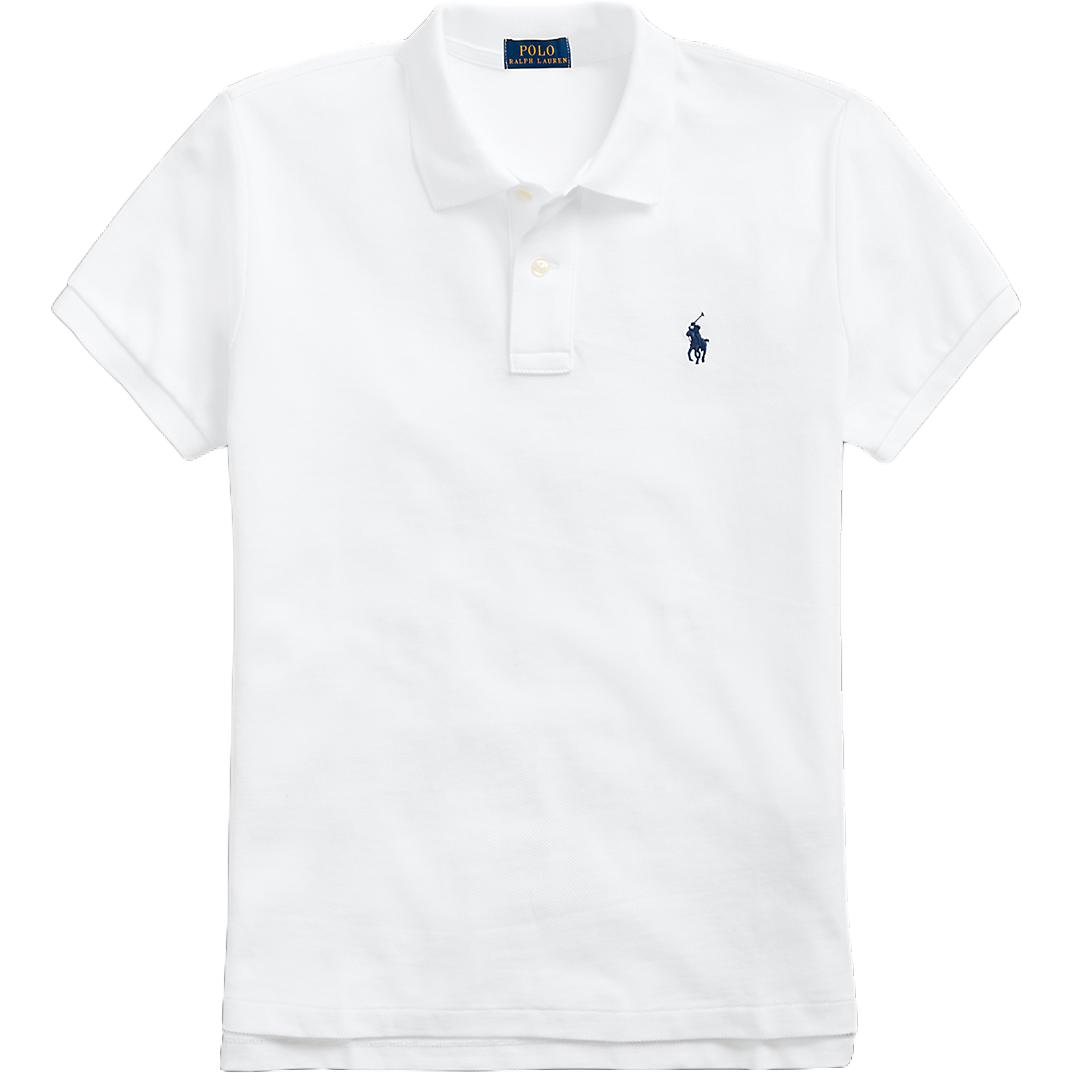 Polo Ralph Lauren Белая классическая короткая футболка Basic Mesh Fit — фото 3