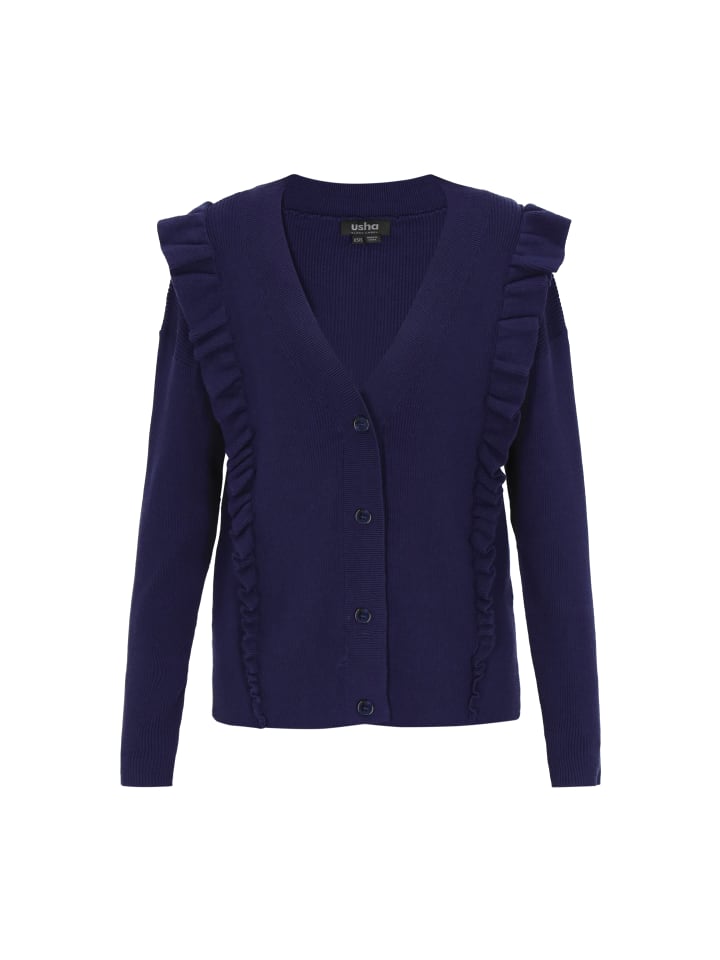 

Usha BLACK LABEL Женский кардиган темно-синего цвета