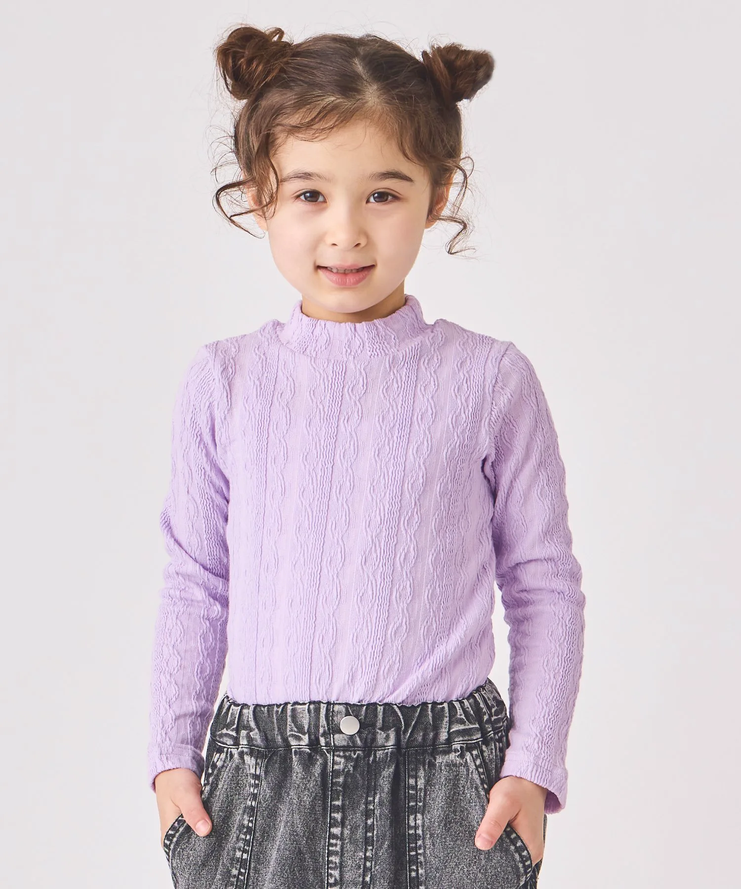 Вязаный топ с высоким воротником Ever Closet, Lavender