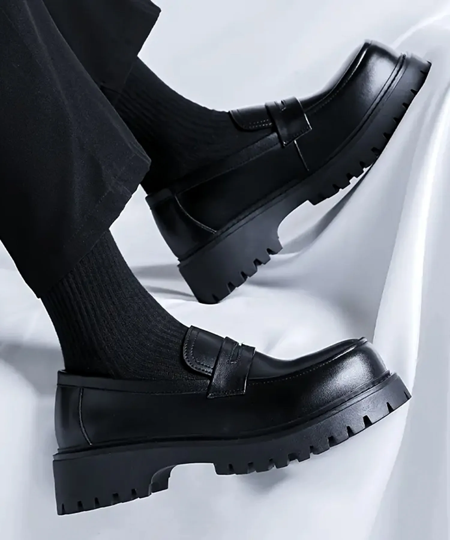 Мужские лоферы с толстой подошвой Coin Loafers CALIFORNIA OUTFITTERS черные