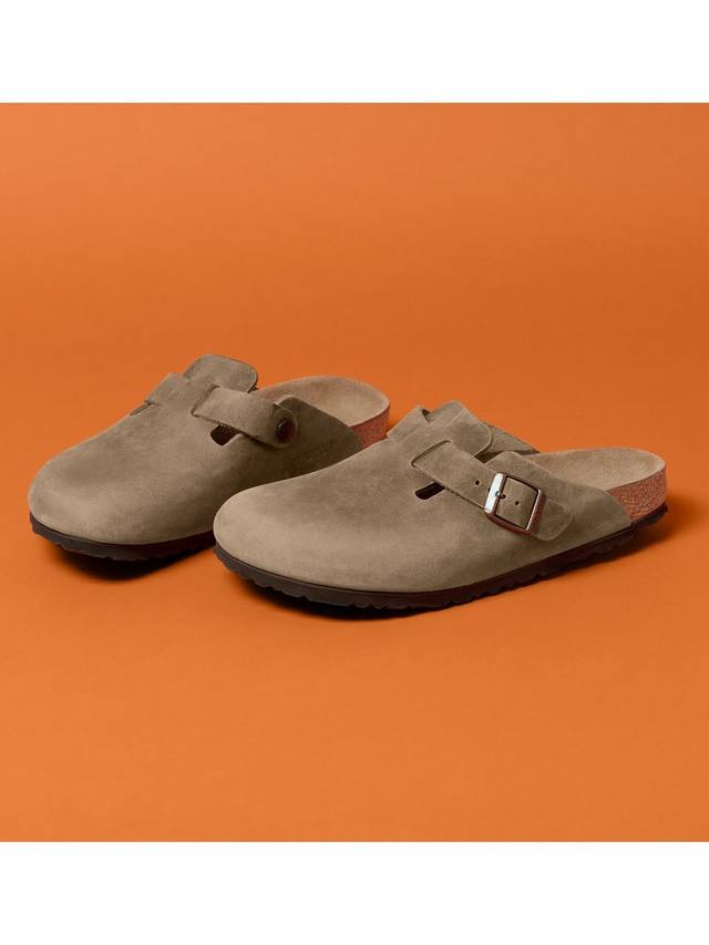 Бостонские промасленные сандалии из нубука Birkenstock, цвет Tabacco — фото 3
