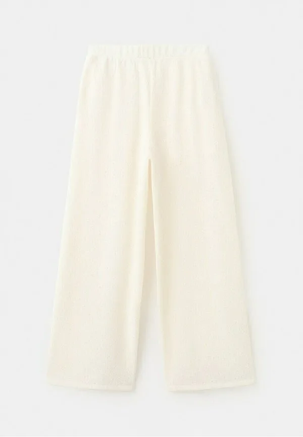 Детские спортивные штаны кремового цвета Mango Kids, Off-White — фото 3