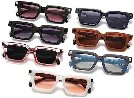 

Ретро двухцветные солнцезащитные очки для женщин, градиентные оттенки, защита от УФ-излучения UV400, панк-очки с заклепками для мужчин MTZJH, Black Gray Gradient