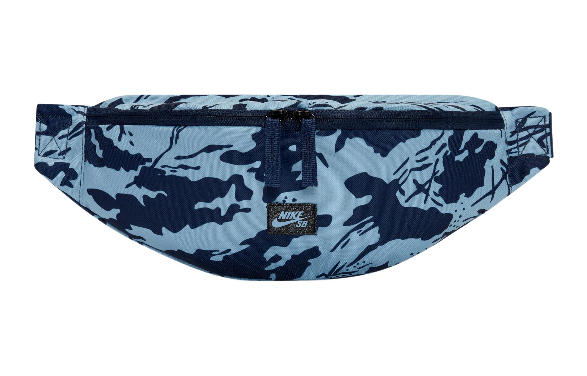 

Nike Поясная сумка Heritage Fabric, обычная, унисекс, темно-синяя/молочно-синяя