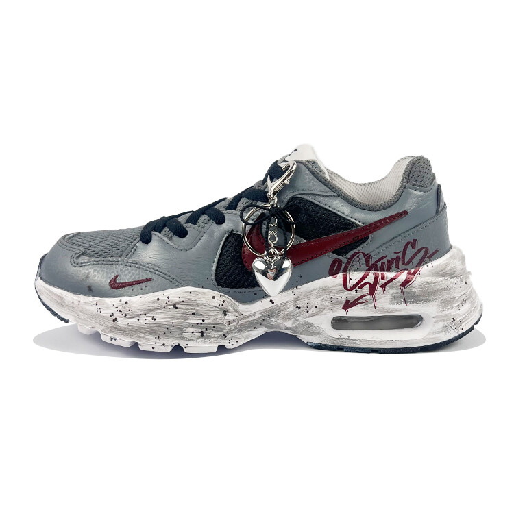 

Кроссовки Air Max Fusion женские с низким верхом, белые/серые/черные Nike