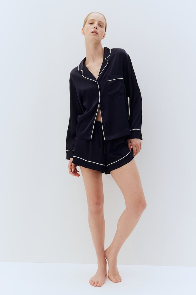 

Атласная пижама H&M, синий