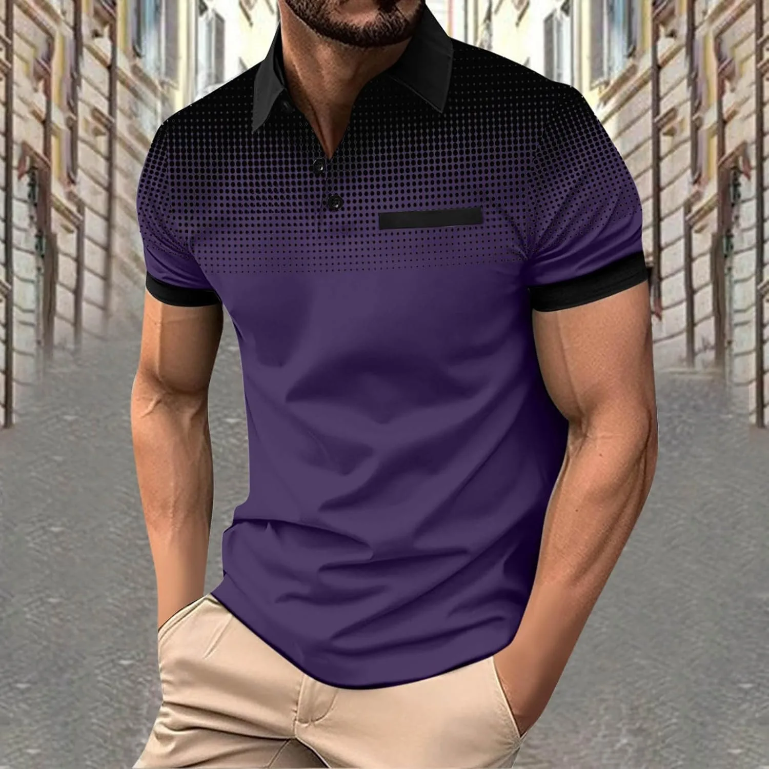 Мужская футболка с коротким рукавом Color Block Slim Fit — фото 2