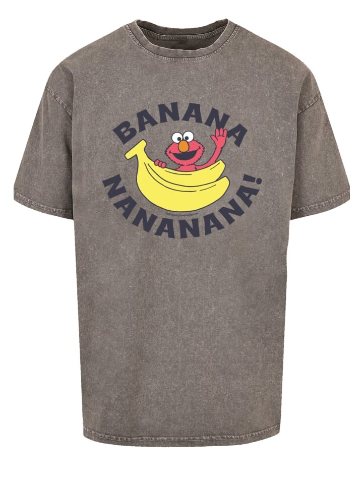 

Футболка F4NT4STIC Sesamstraße Elmo Banana, цвет asphalt