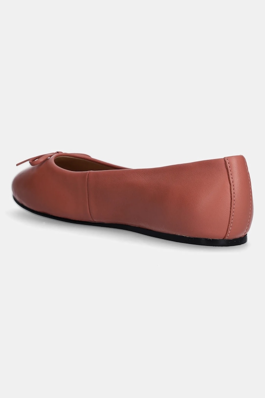 Кожаные балетки Ballerina Leather Flat Bow Tommy Hilfiger, оранжевый — фото 3