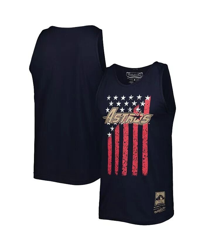 

Мужская темно-синяя майка Houston Astros Cooperstown Collection со звездами и полосками Mitchell & Ness