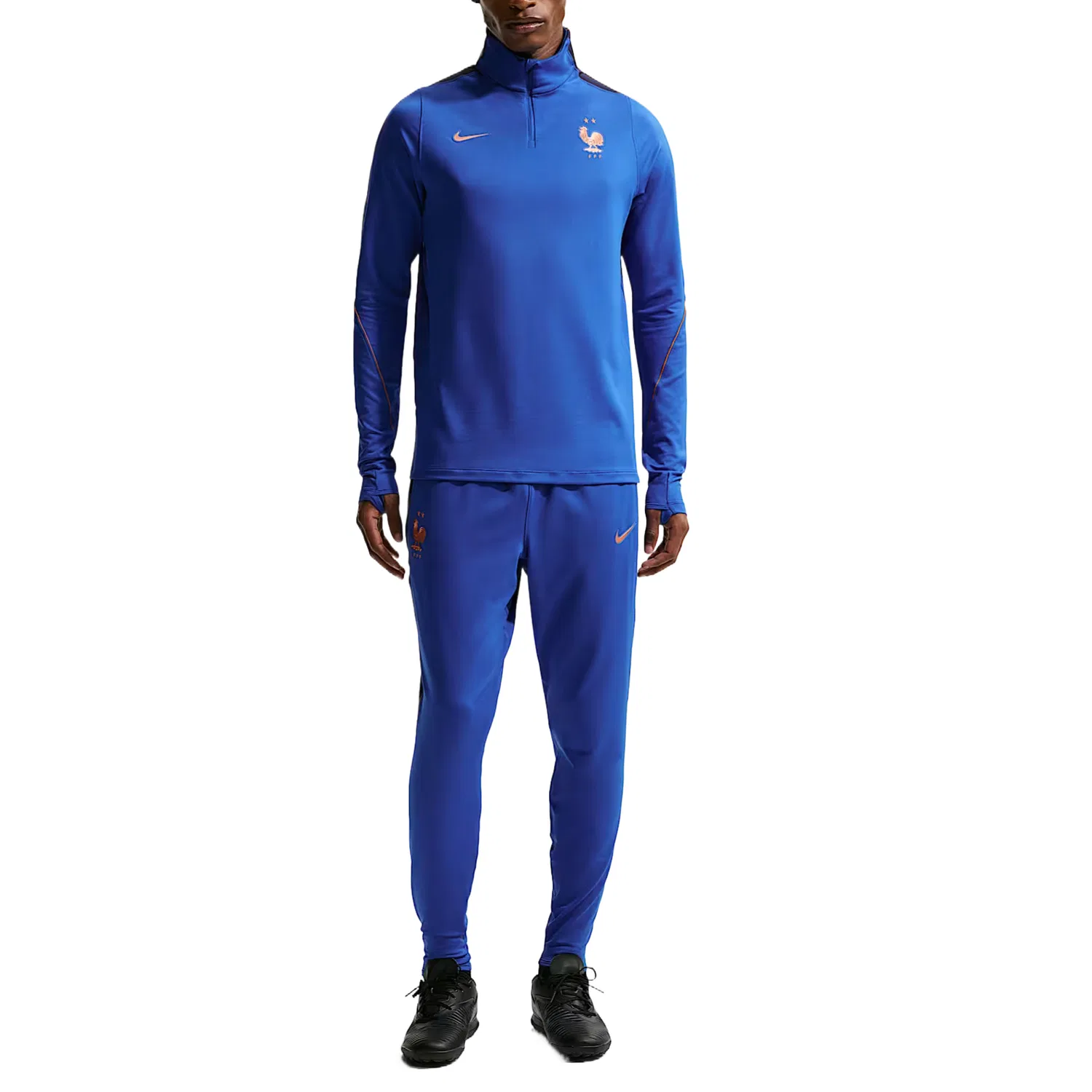 Штаны футбольные Nike Fff Strike Dri-FIT синие — фото 3