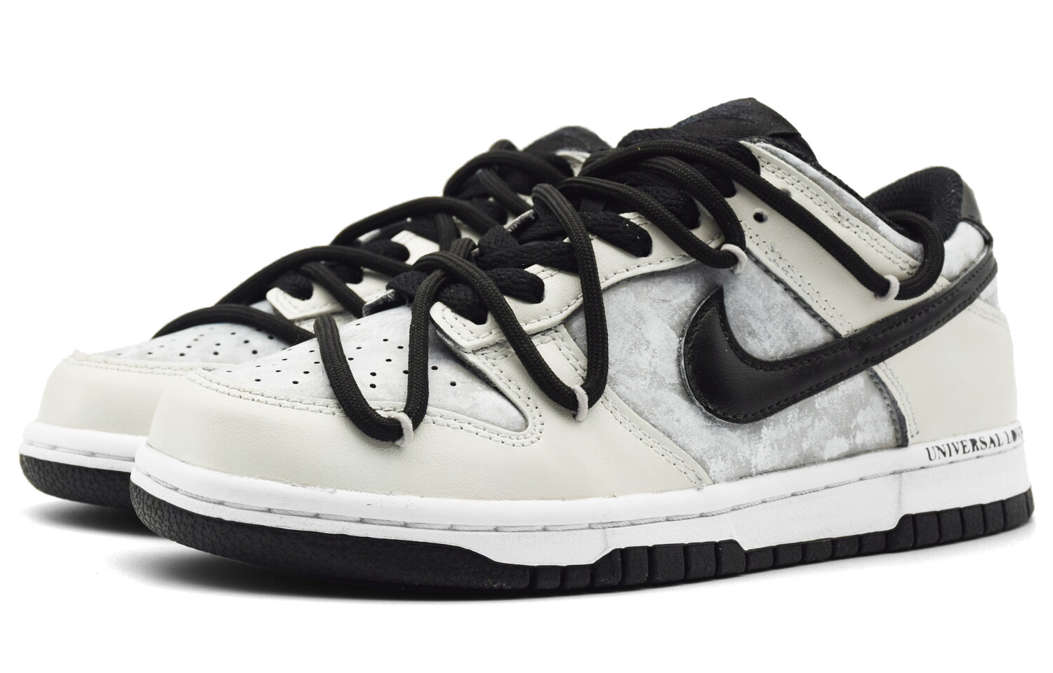 

Кроссовки Nike Dunk Skateboarding Shoes Women's Low-top Black, белый