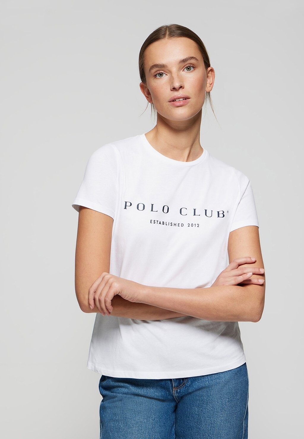 

Футболка с принтом NEW ESTABLISHED TITLE Polo Club, белый