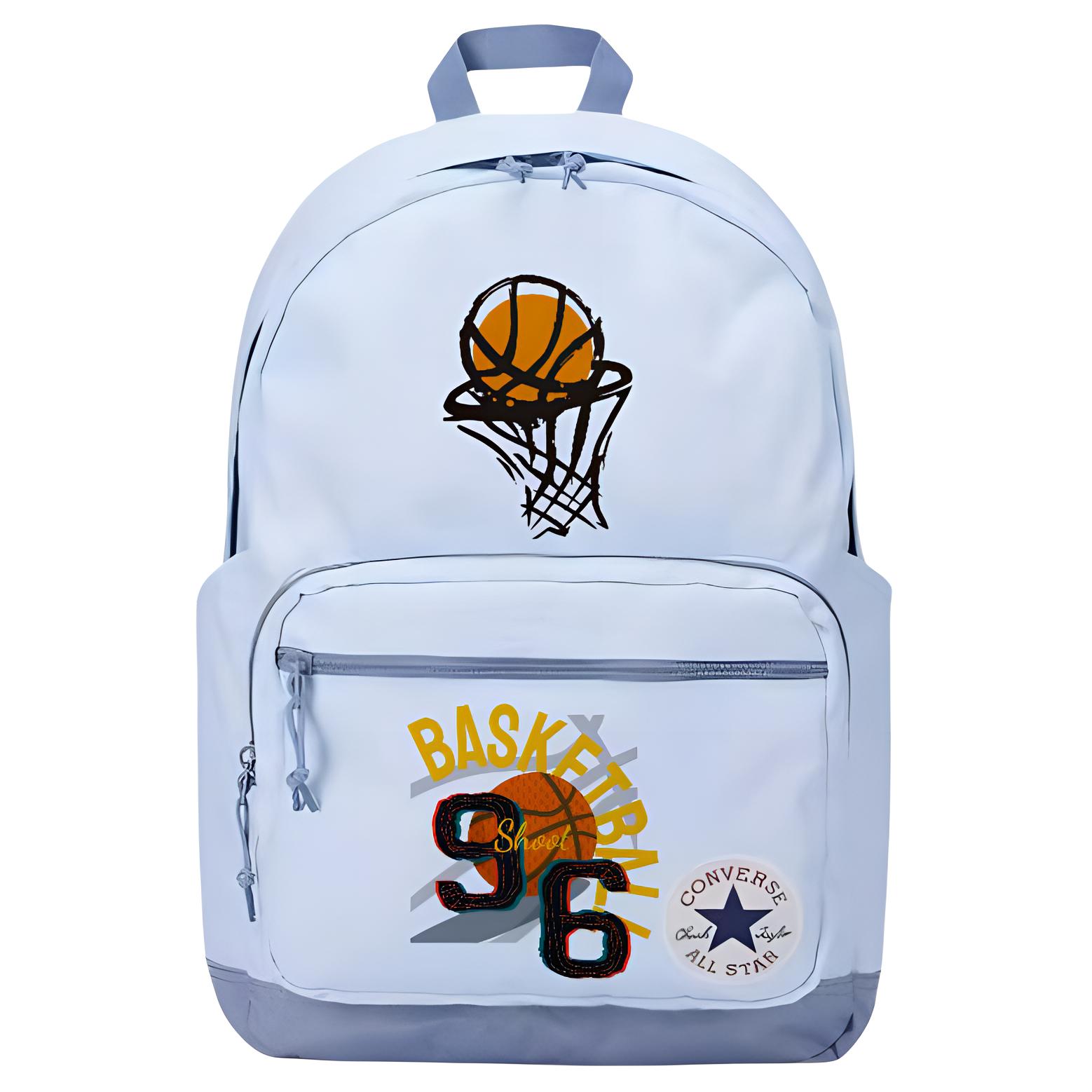 

Converse Полиэстеровый рюкзак среднего размера унисекс светло-дымчато-серый, Basketball